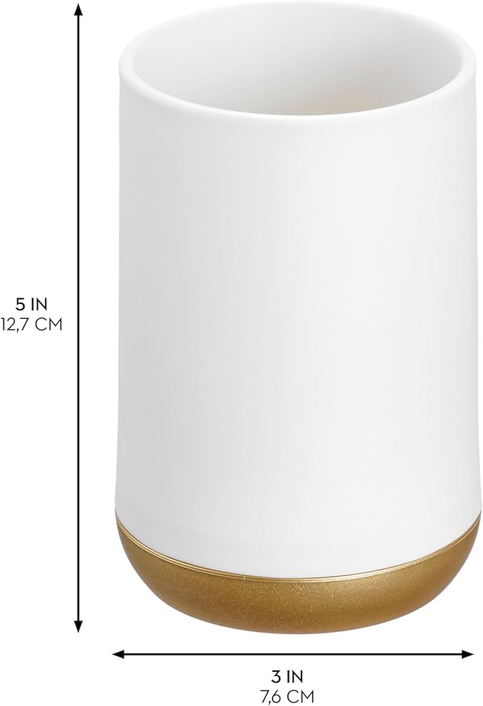 iDesign Toothbrush Holder with 3 Divided Sections