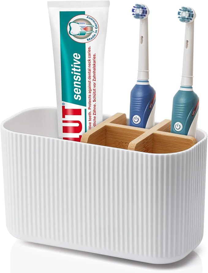 White Toothbrush Holder