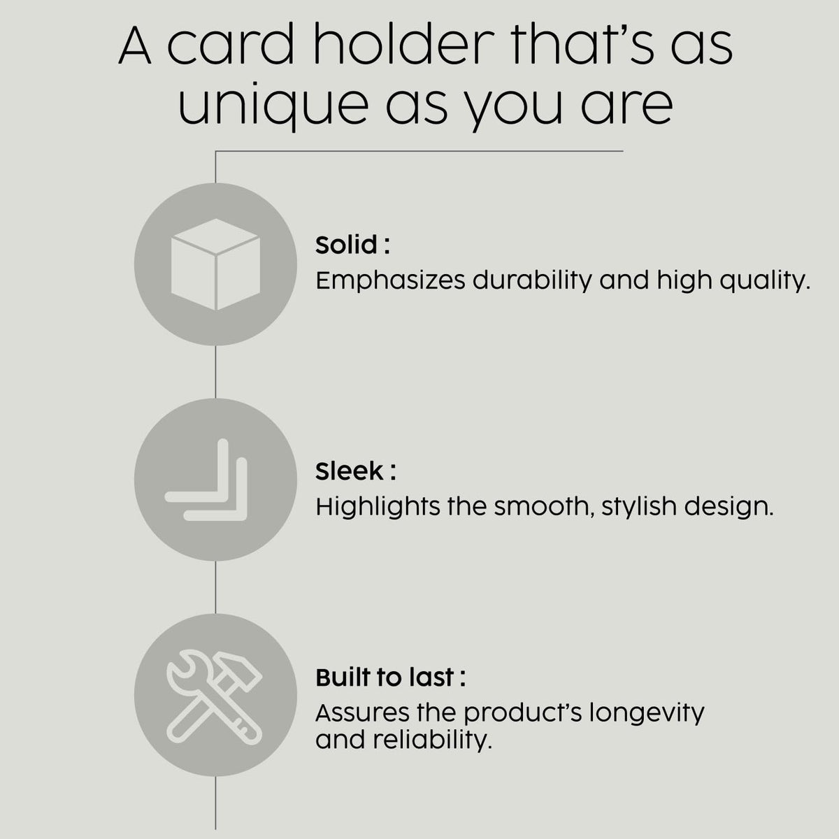 Vertical Business Card Holder for Desk - Black Granite Visiting Card Holder - Holds up to 20 Cards - Desktop Business Card Stand for Home & Office - Elegant & Luxurious Office Desk Accessories