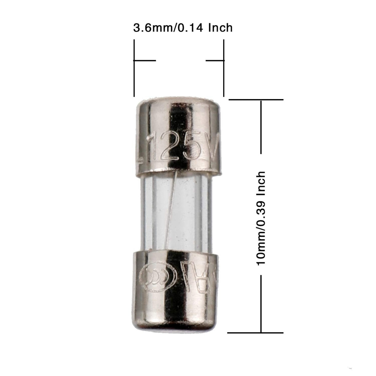 BOJACK Christmas Light Fuses Kit 3.6x10mm Mini Fuse 125V 2.5A 3A 5A and 5x20mm 125V 4A 5A 8A amp Fuses for Christmas Lights