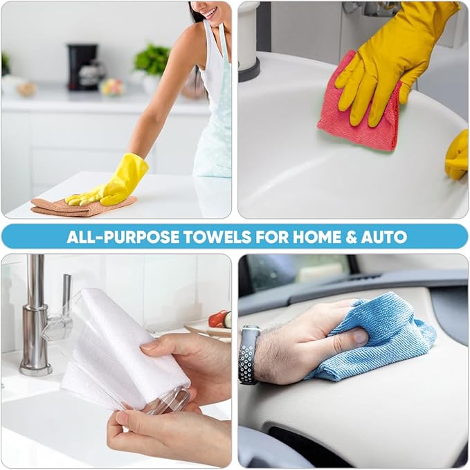 AIDEA Microfiber Cleaning Cloth Roll, Reusable Paper Towels Tear Away Cloth