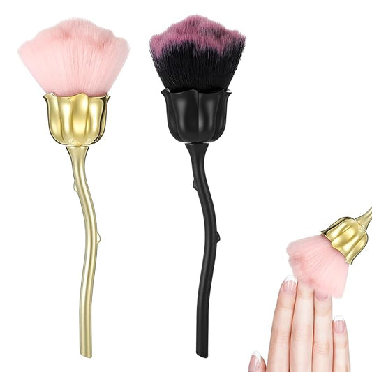 2Pcs Nail Dust Brush, Ultra Soft Nylon Powder Remover