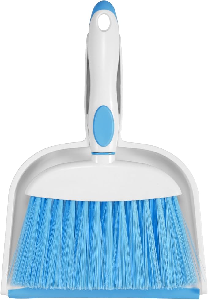 NACENA Small Dust Pan and Brush Set, Mini Broom and Dustpan Set Small Hand