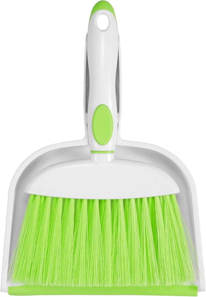 NACENA Small Dust Pan and Brush Set, Mini Broom and Dustpan Set Small Hand