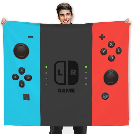 WIBUE Gamer Throw Blanket - Gifts for Teen Boys, Boyfriend, Men, Kids, Video Game Lovers - Gaming Room Decor (50"x40")