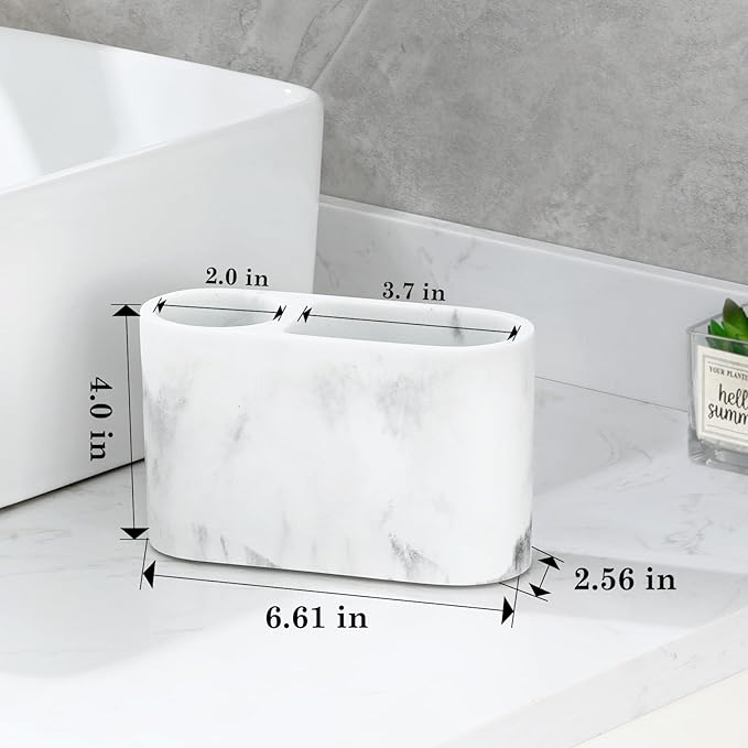 Luxspire Toothbrush Holder, 2 Slots Toothbrush and Toothpaste Holdersfor