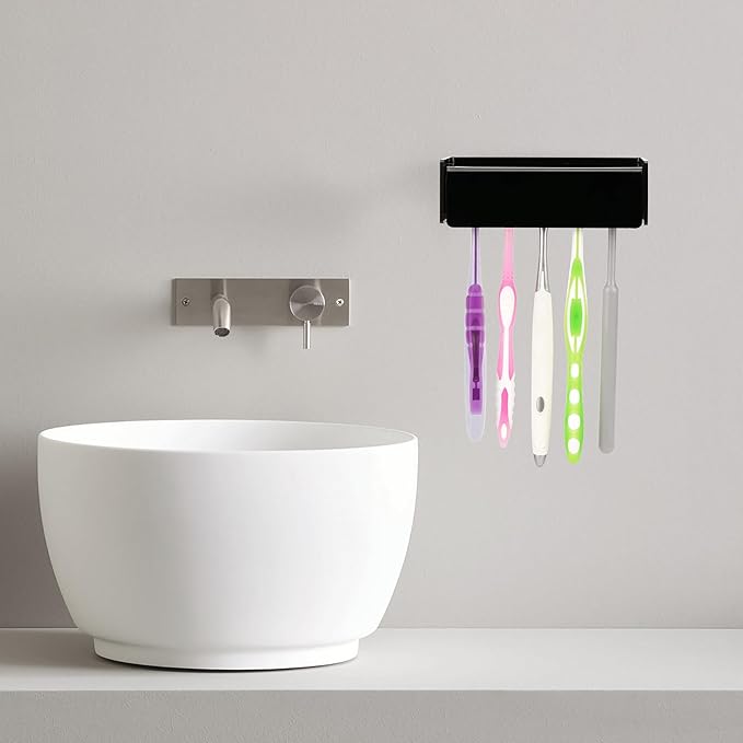 5 Slots Wall Mount Toothbrush Holder