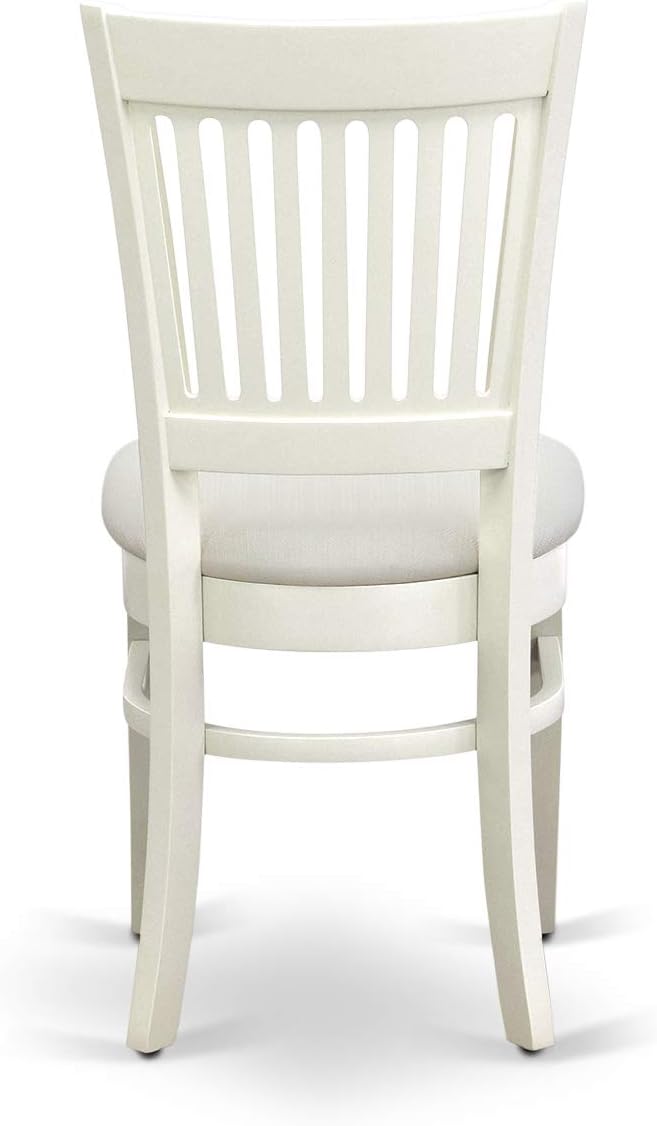 East West Furniture ANVA5-LWH-C 5 Piece Dining Room Table Set Includes a Round