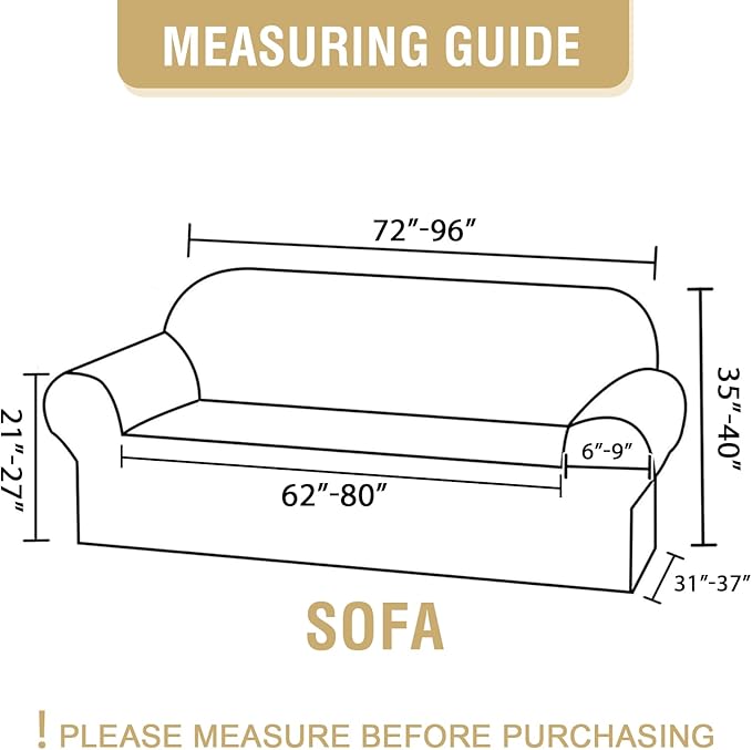H.VERSAILTEX Printed Couch Covers Printed Sofa Cover High Stretch Couch Cover