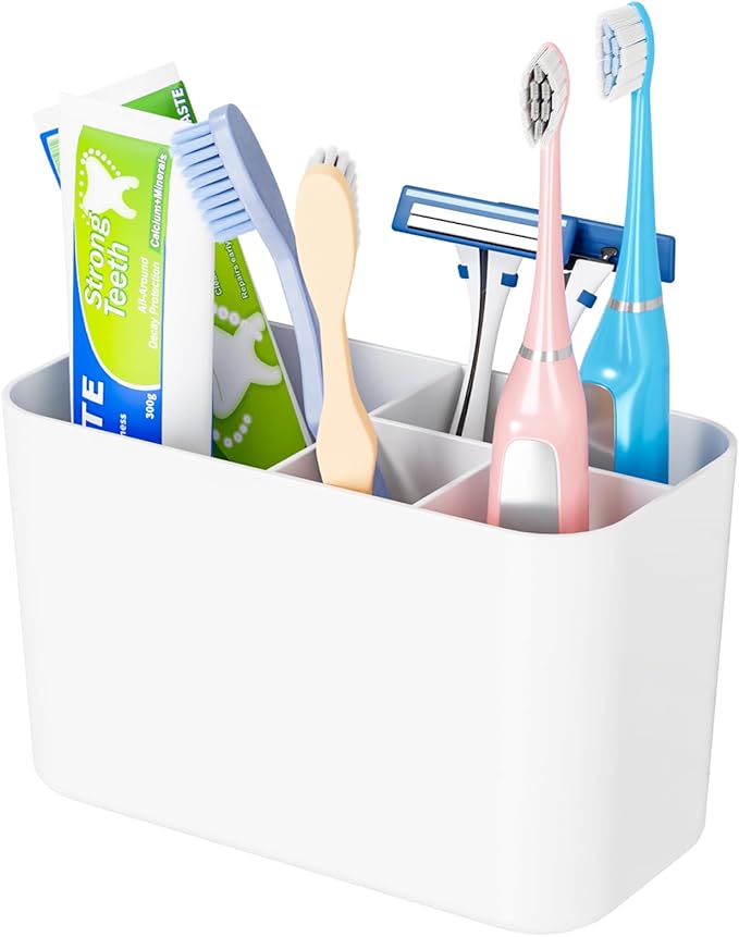 Electric Toothbrush Holder for Bathroom Countertop and Wall Mounted