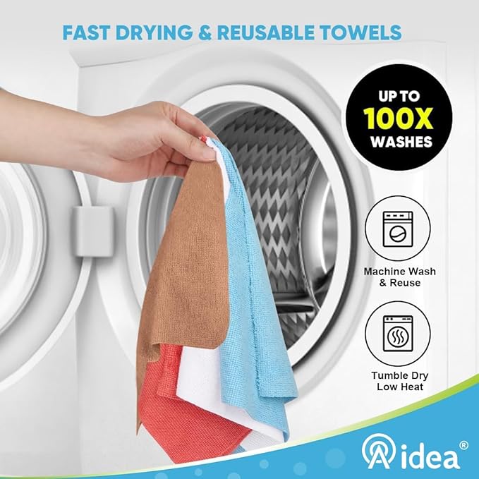 AIDEA Microfiber Cleaning Cloth Roll, Reusable Paper Towels Tear Away Cloth