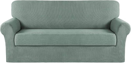 Turquoize Stretch Sofa Slipcover 2 Pieces Sofa Cover Couch Cover