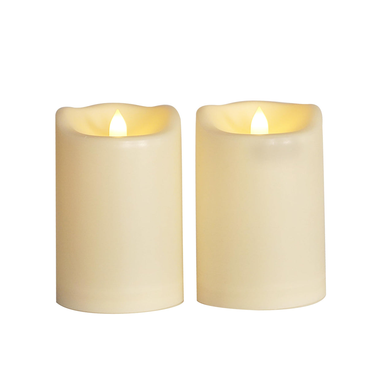 CANDLE CHOICE Waterproof Outdoor Flameless Candles with Remote Timer Large Realistic Flickering Battery Operated Electric LED Pillars Garden Patio Christmas Wedding Decorations 4”x6” 2 Pack