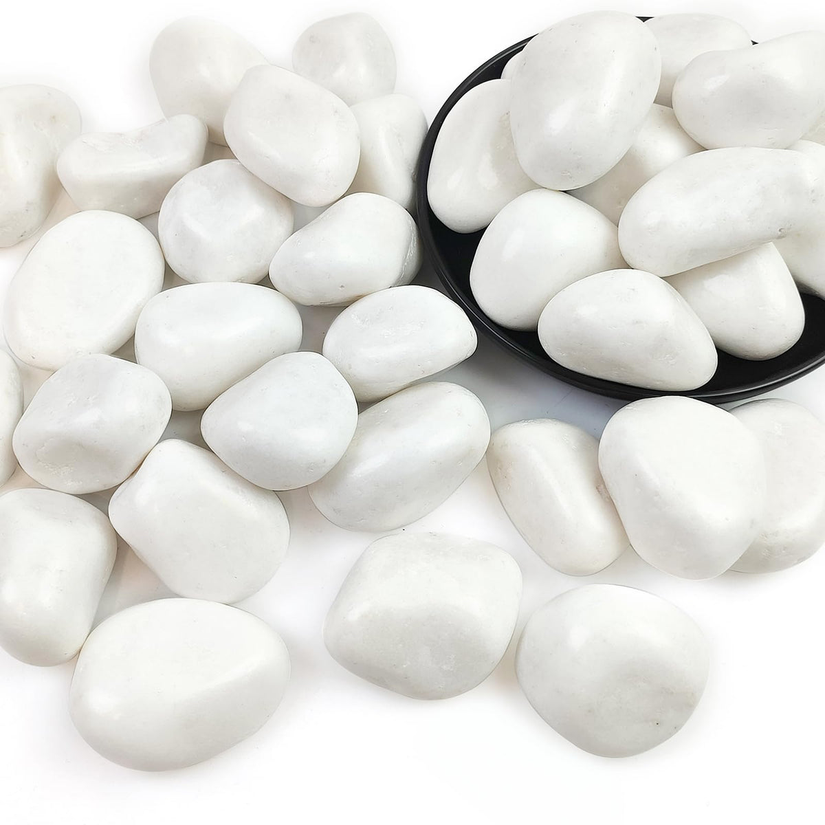 SHIZWU 40lbs White Rocks for Landscaping,2-3 Inch Decorative Pebbles for Plants,River Rocks for Backyard,Flower Beds, Indoor Fountains, Paths, Aquarium Vase,Outdoor Garden
