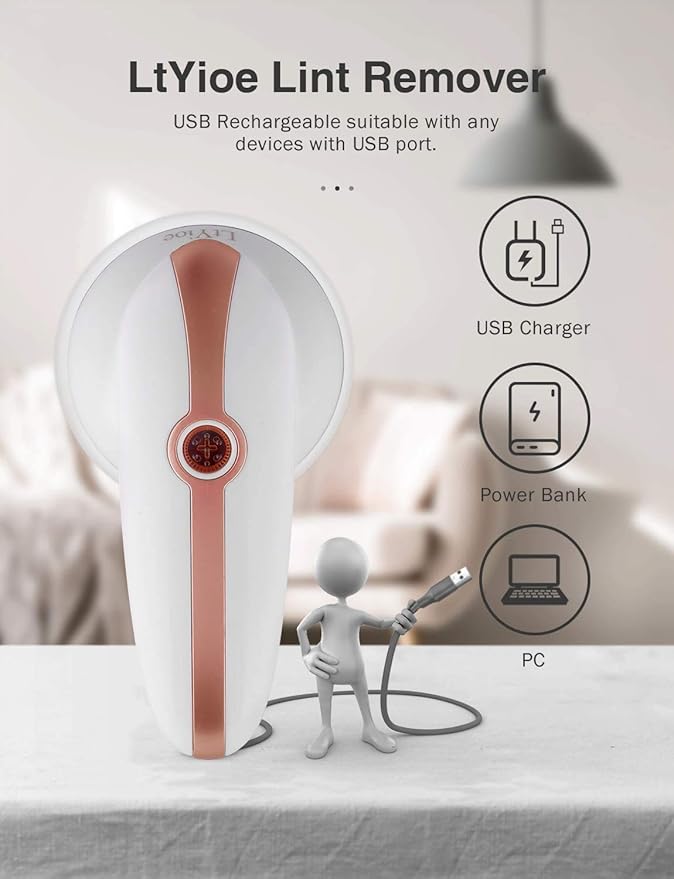 Lint Remover Shaver LtYioe Fabric Shaver USB Rechargeable Sweater Shaver Fabric