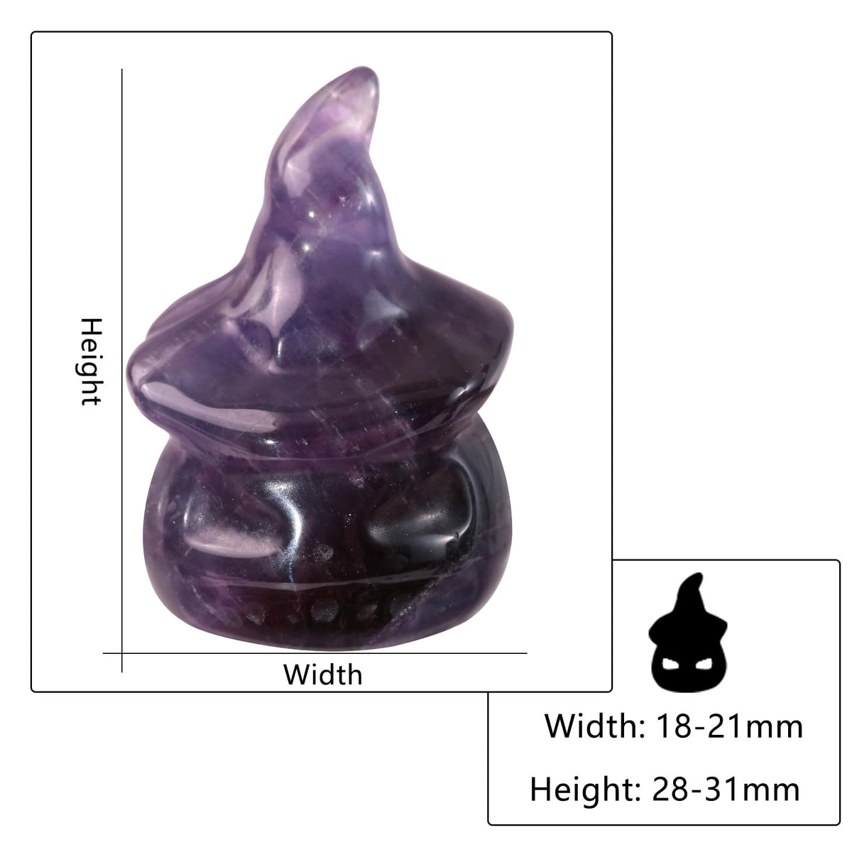 TUMBEELLUWA Pack of 2 Halloween Pumpkin Head Crystal Figurine Carved Ghost Face Statue Collectible Sculpture for Party Home Mantel Decor, Amethyst