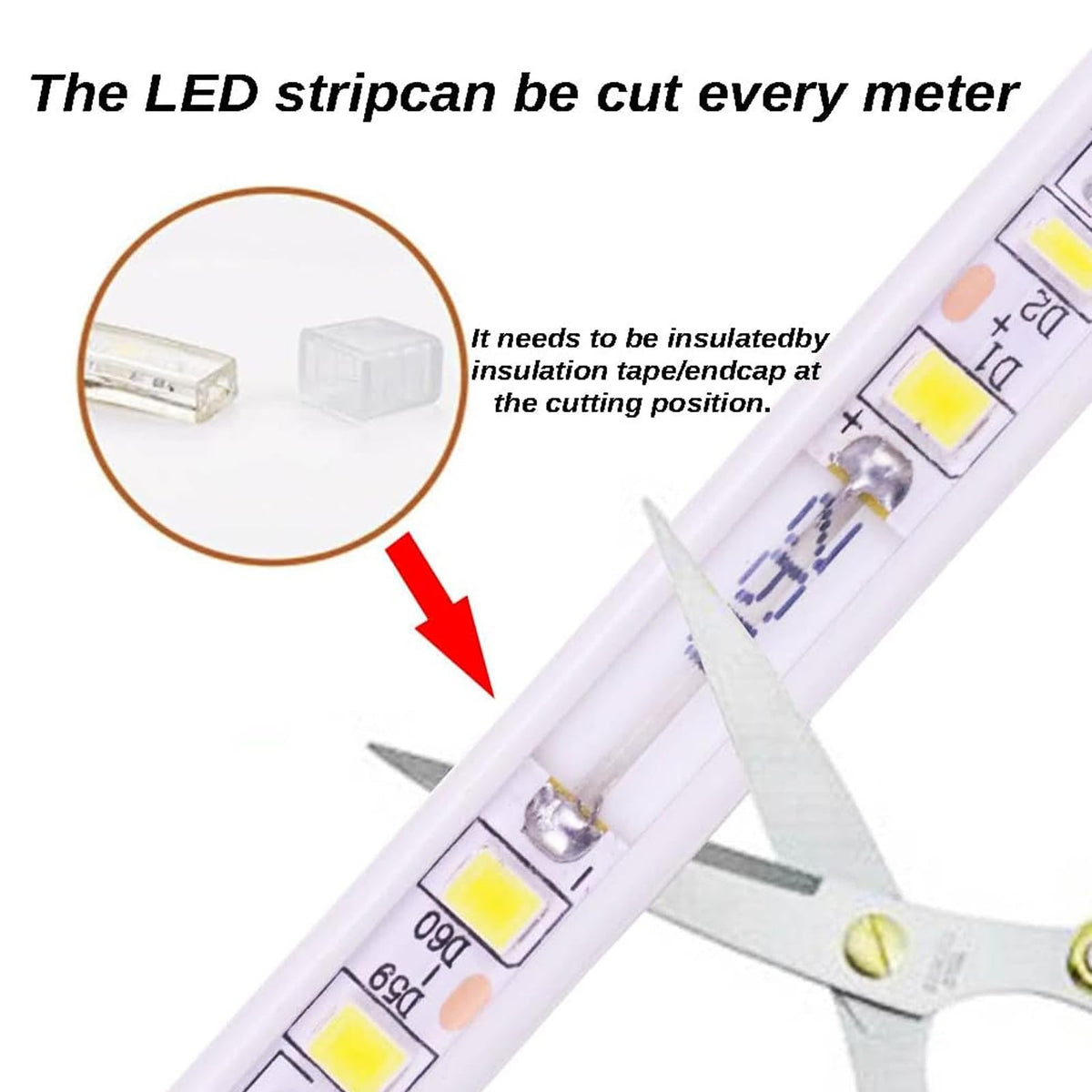 pcningled AC 110 Volt LED Light Strip Flexible Cuttable 6.56 ft Outdoor LED Lights Waterproof IP67 SMD 5730 120LEDs/m 6000K Cold White Rope Lights for Bedroom Wall Kitchen Cabinets Home Decor