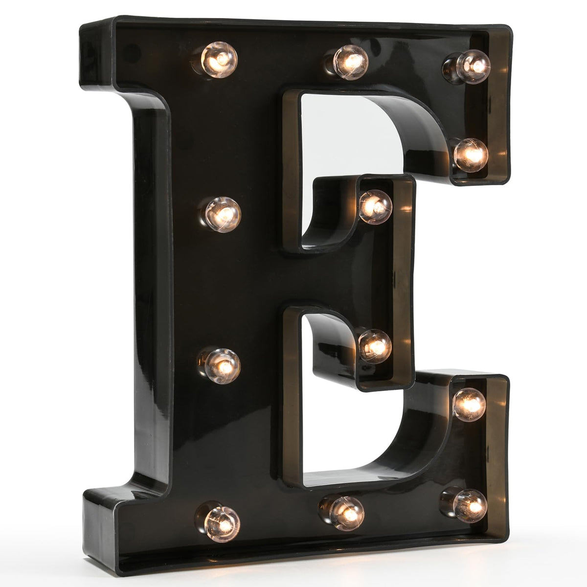 OYCBUZO Light Up Black Alphabet Marquee Letters Sign LED Marquee Number Lights Sign for Night Light Home Bar Christmas Lamp Birthday Party Wedding Decoration E