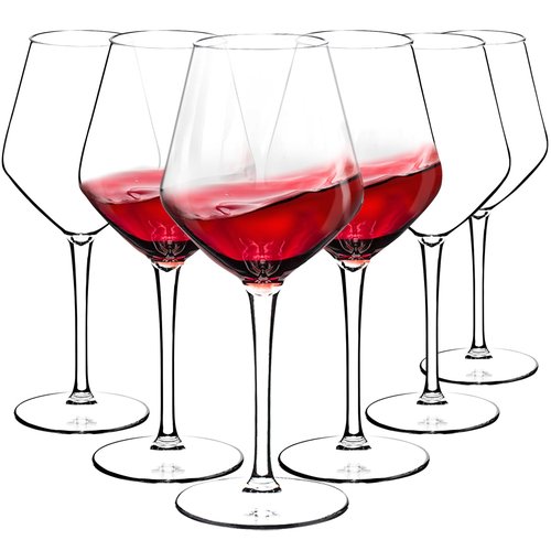 crayline Plastic Wine Glasses Set of 6(15oz) |Unbreakable Wine Glasses with Stem|100% Tritan & BPA Free |Dishwasher Safe| Awesome For Pool, Beach, Travel, Pool, Camping, Beach, Picnic, Everyday Use.