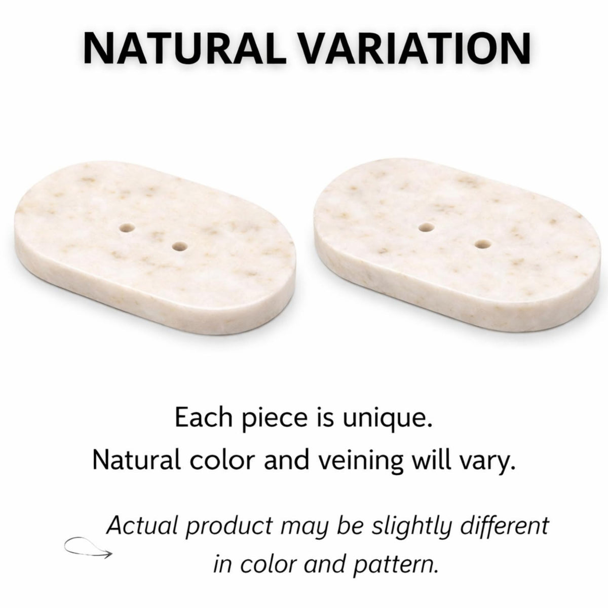 KC KULLICRAFT Marble Soap Dish Draining, Soap Dish for Shower, Bathroom, Sink Bath tub Dish, Soap Bar Holder, Soap Case, Holder for Sponges Hand Soap - Solid Oval Polished White