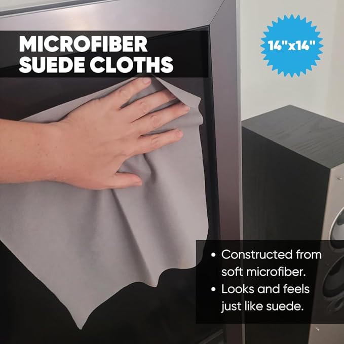 Microfiber Wholesale Premium TV Screen Cleaning Cloth Black | 14”x14” | 3pk |