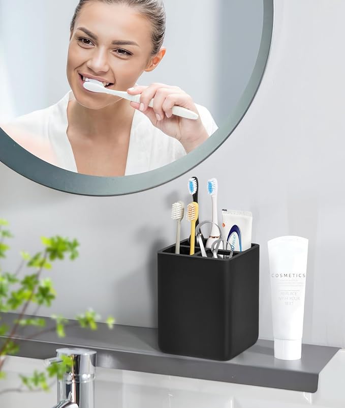 Luxspire Toothbrush Holders, 3 Slots Toothpaste & Toothbrush Holder