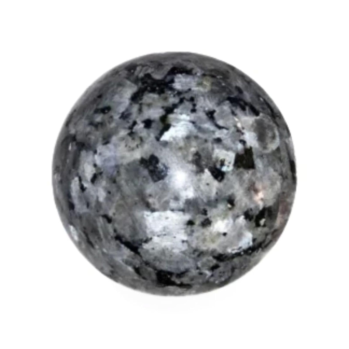 Jet Larvikite Crystal Ball 50-55 mm – Natural Healing Stone Sphere for Meditation, Reiki, Energy Balancing, Home Décor, Protection & Spiritual Growth