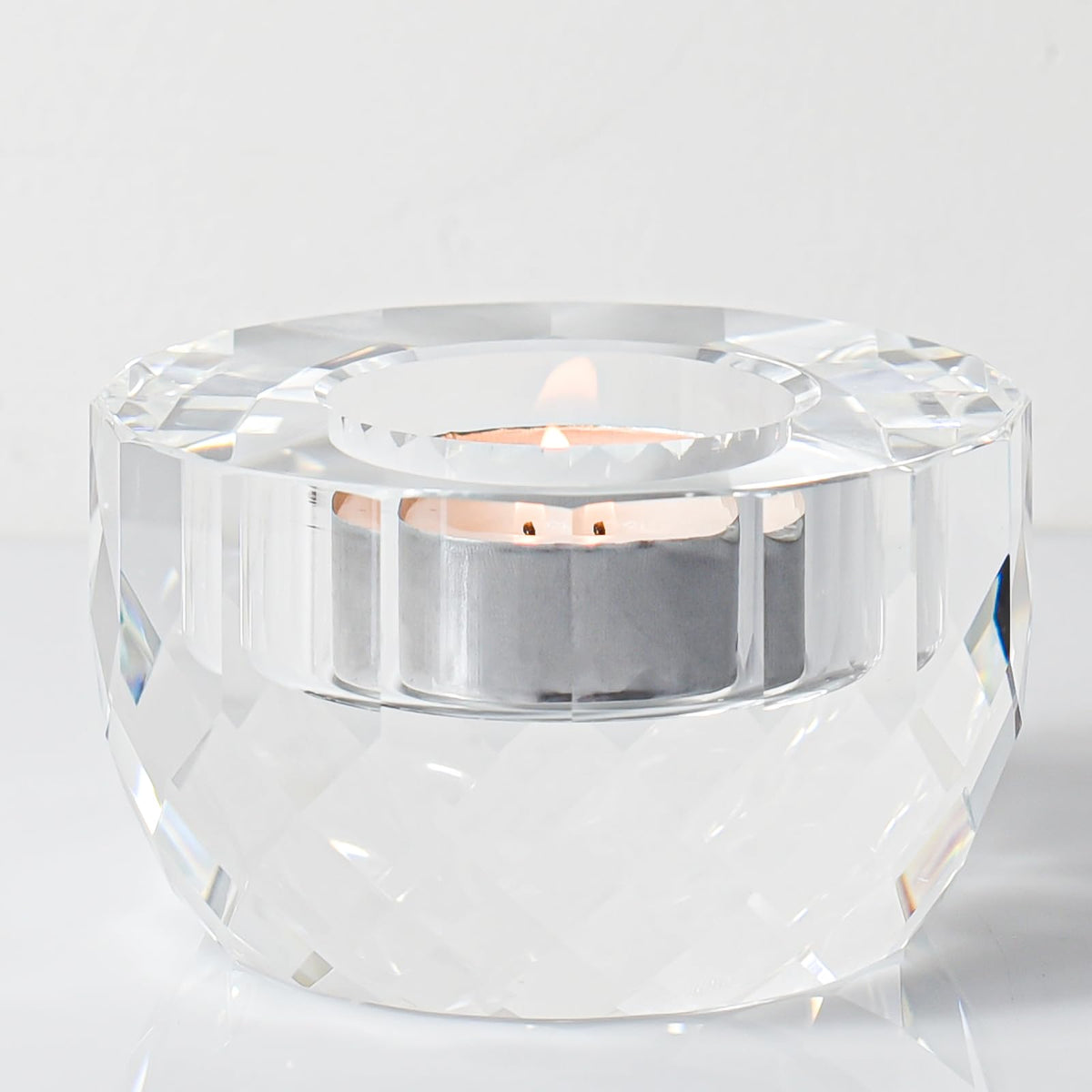 Marvala Crystal Tealight Candle Holders for Wedding Centerpieces, Christmas Decor, Party Decorations, Home Table Accessories