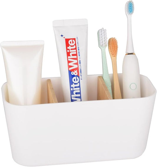 Toothbrush Holders for Bathrooms, Bamboo Tooth Brush Holder