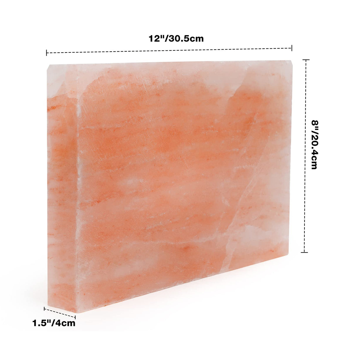DOBADN Himalayan Salt Block Cooking Plate with Metal Support, Food Grade Rock Salt Slab Stone 12" X 8" X 1.5" for Grilling, Cooking, Cutting and Serving, Gifts for Men, Women, Chefs & Cooks