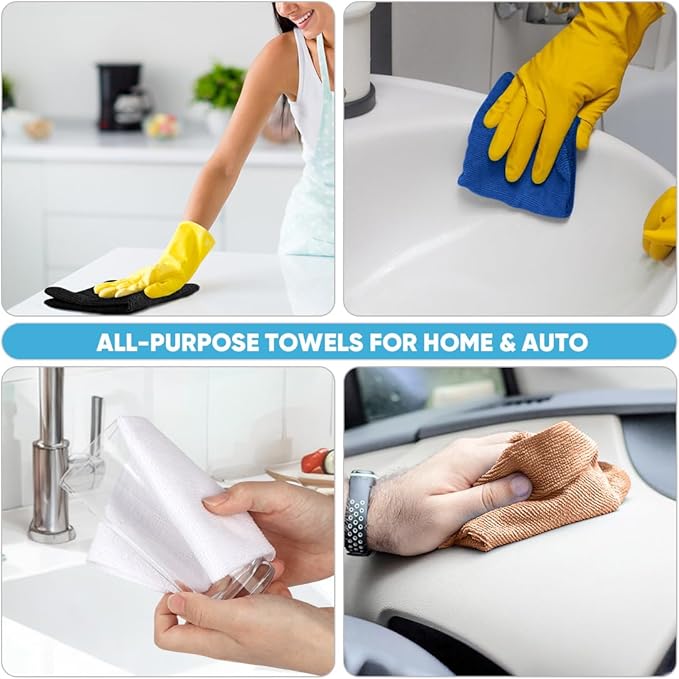 AIDEA Microfiber Cleaning Cloth Roll, Reusable Paper Towels Tear Away Cloth