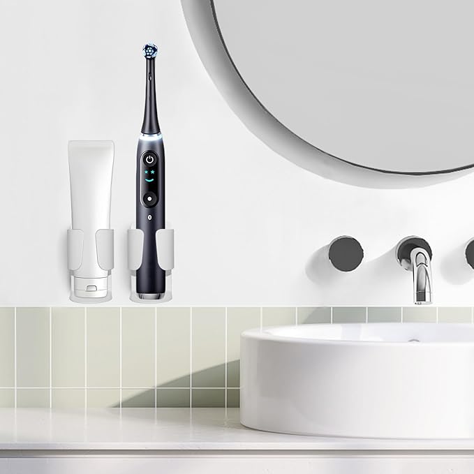 Electric Toothbrush Holder Wall Mount, 304 Stainless Steel Self-Adhesive