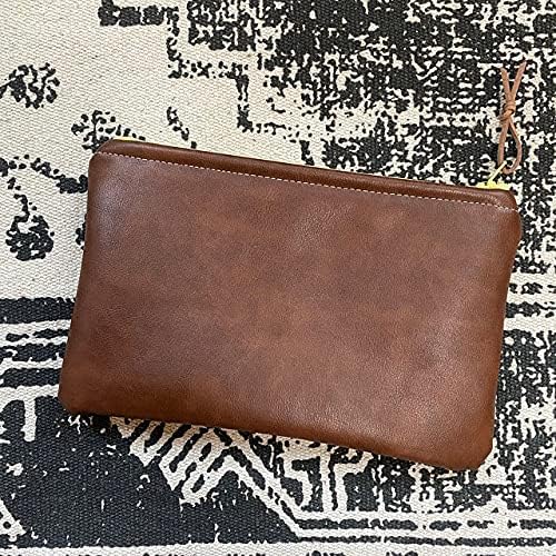 NAT LEATHERS | Tan Mid Brown Cognac Soft Faux Leather Fabric Sheet PU | 4 Yards