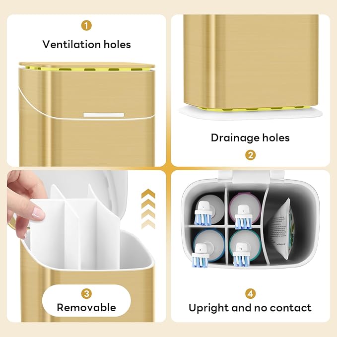 Toothbrush Holders with Cover