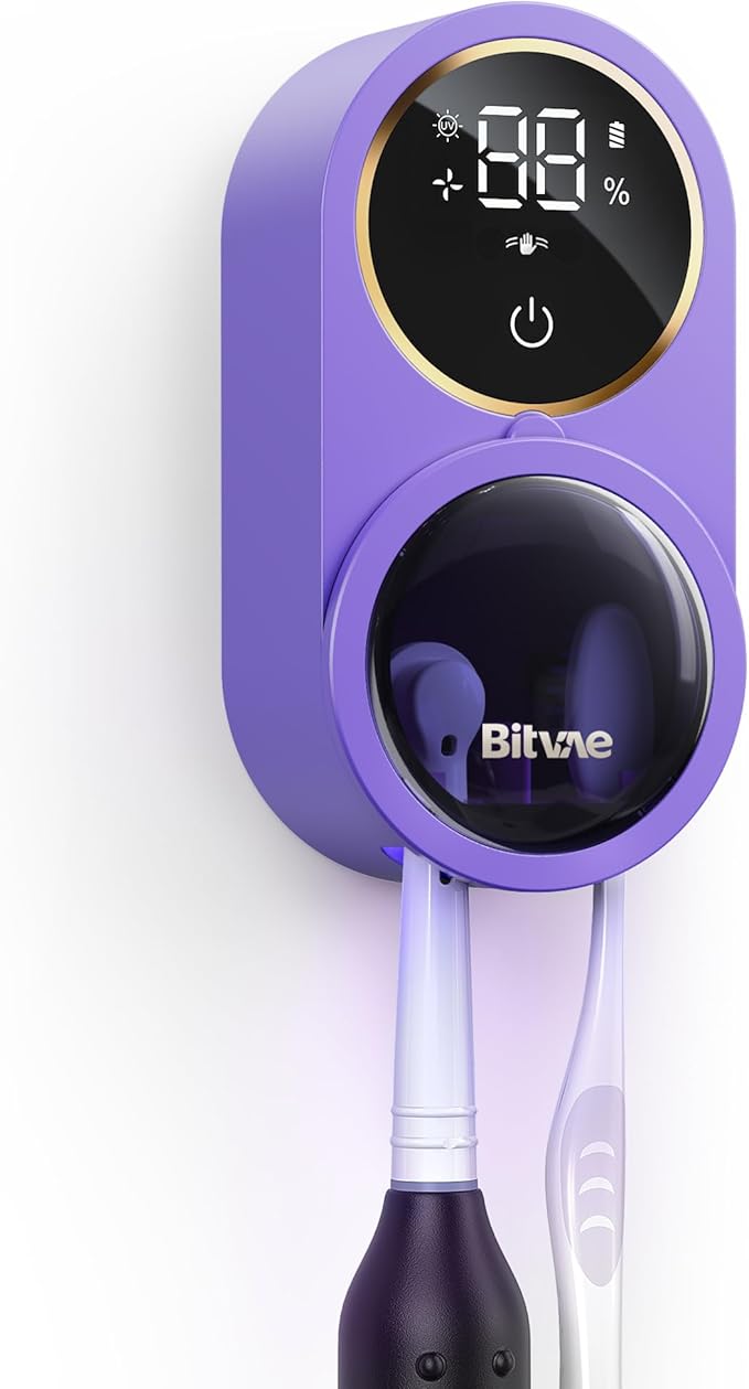 Bitvae Tooth Brush Holder for Bathroom, Infrared Sensing Toothbrush Cleaner
