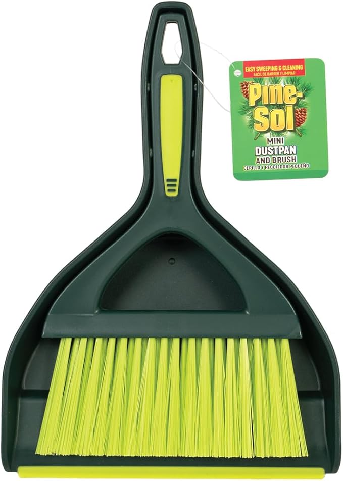 Pine-Sol Mini Dustpan and Brush Set | Nesting Snap-On Design | Portable