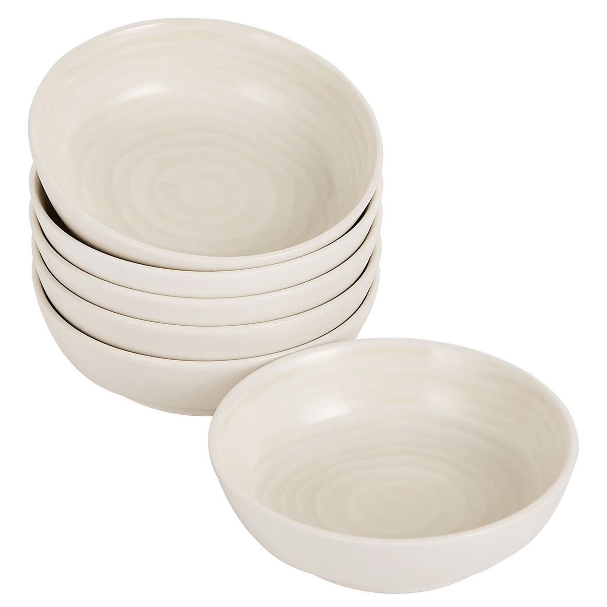 keramwerk Dipping Bowls, Soy Sauce Dishes, 4 OZ Small Serving Bowls & Appetizer Plates Set of 6, Ceramic Ramekins for Sushi, Condiment, Ketchup, BBQ Party, 4 Inch