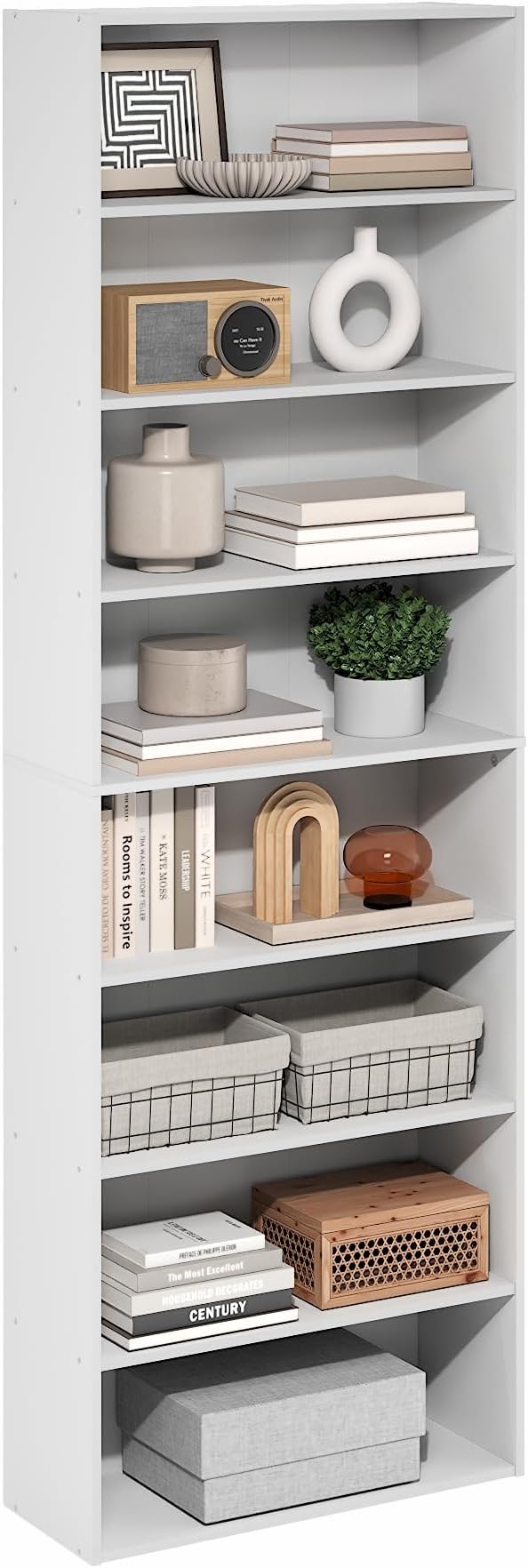 Furinno Basic Book Shelf, 8-Tier Bookcase