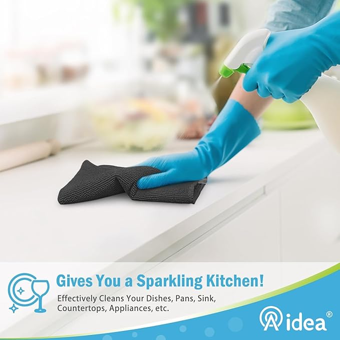 AIDEA Microfiber Cleaning Cloth-8PK, Soft Microfiber Towels