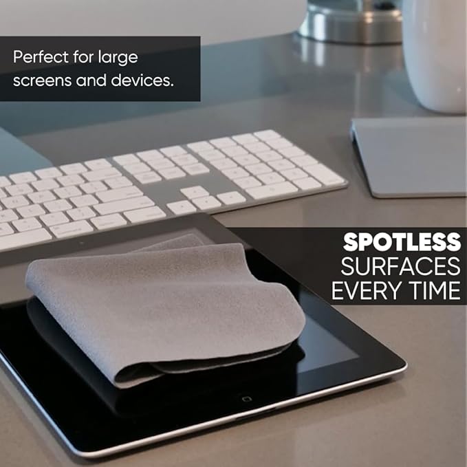 Microfiber Wholesale Premium TV Screen Cleaning Cloth Gray | 14”x14” | 3pk |