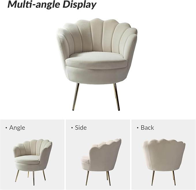 HULALA HOME Modern Velvet Accent Chair