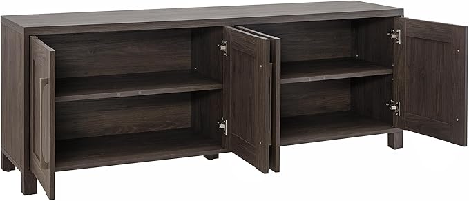 Henn&Hart Rectangular TV Stand for TV's up to 80" in Alder Brown, TV Stands for