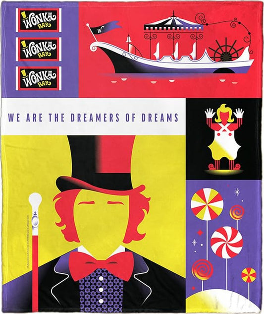 Northwest Warner Bros 100th Celebration Silk Touch Throw Blanket, 50" x 60", Dreamer of Dreams