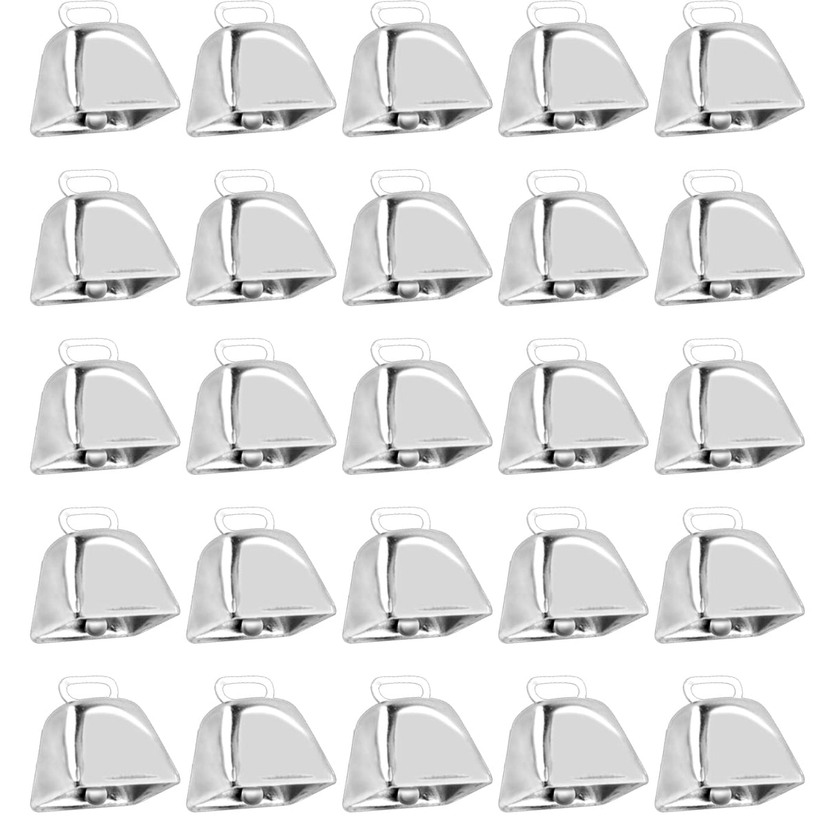 Quacoww 36 Pieces Christmas Jingle Bells Metal Cow Bells Craft Bells Small Bell Mini Bells DIY Bells for Wreath, Holiday Home and Hanging Christmas Wind Chimes Making
