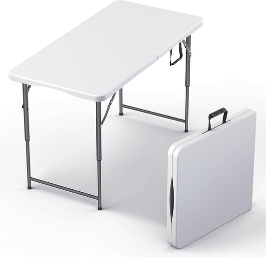4 Feet Foldable Table Adjustable Height