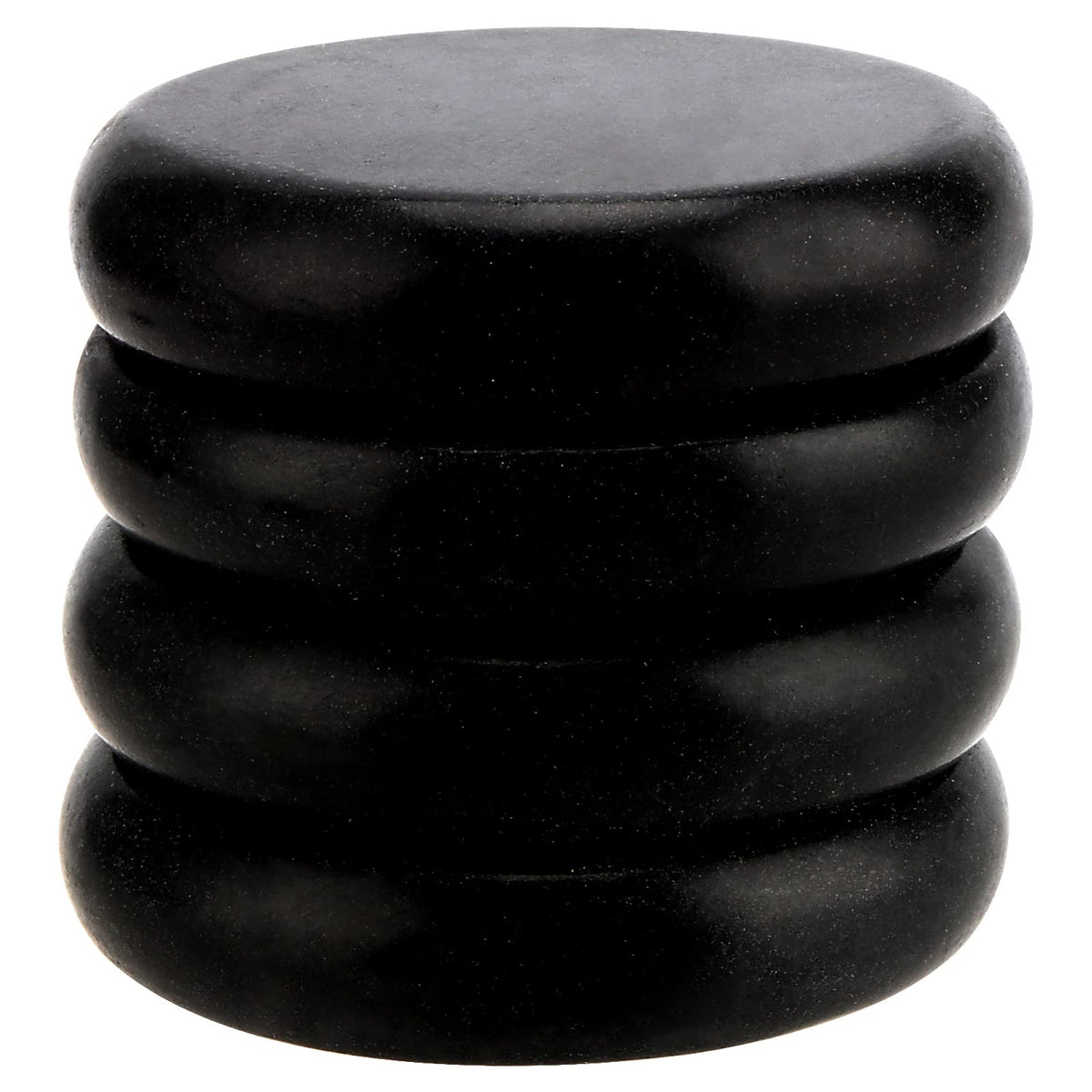 SOUJAP 16 Pack 3.15 Inch Basalt Massage Stones, Large Massage Hot Round Stones, Black Essential Basalt Rocks for Relaxation, Home Spa
