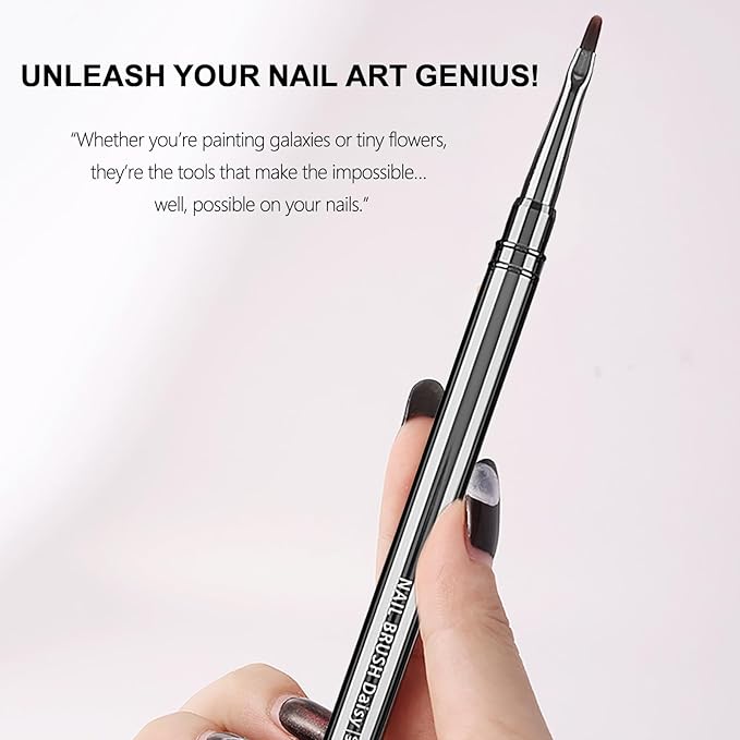 3Pcs Nail Art Brushes Set for Flower Petal Butterfly Drawing, 3D Gel Acrylic