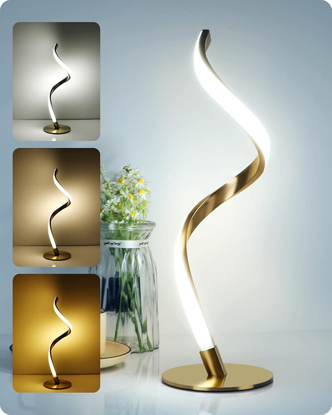 Yarra-Decor Modern Spiral Bedside Lamp