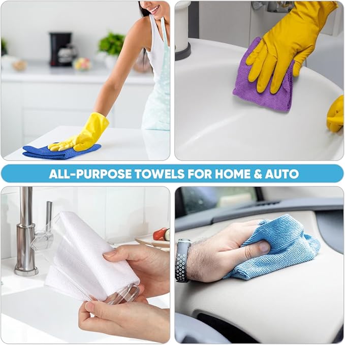 AIDEA Microfiber Cleaning Cloth Roll, Reusable Paper Towels Tear Away Cloth