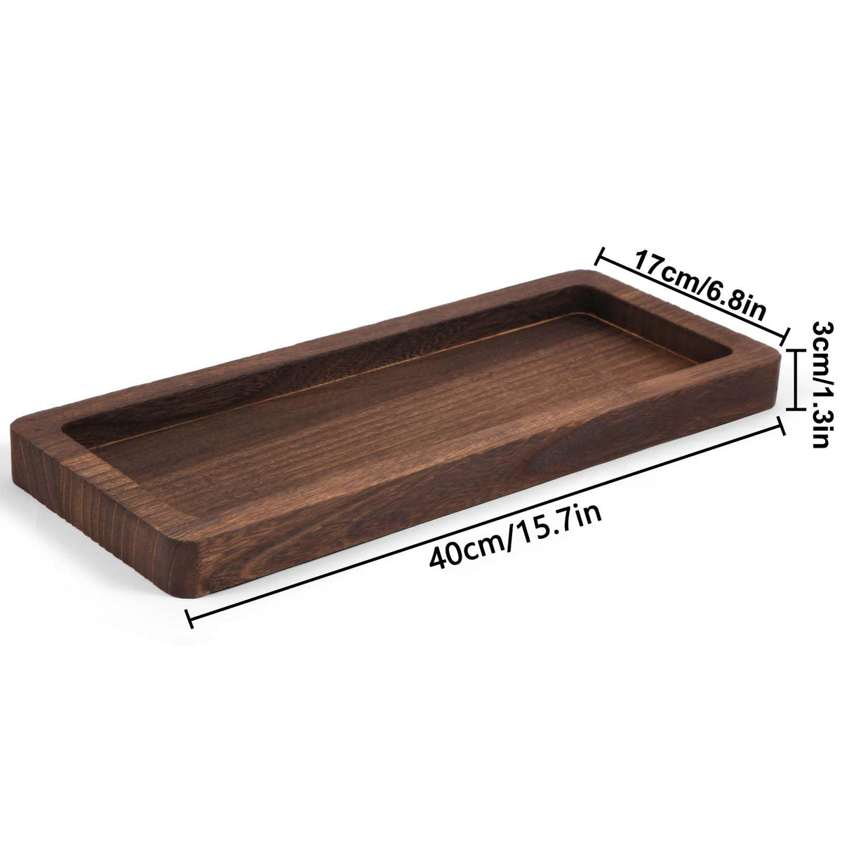 Hatway Wooden Decorative Tray Candle Holder Long Wood Tray Home Decor,Centerpieces Plates for Table centerpieces for CoffeeTable,Christmas Decor